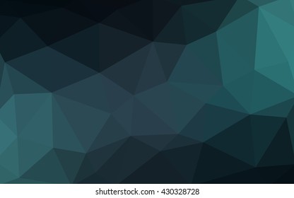 Dark blue polygonal illustration, which consist of triangles. Triangular design for your business. Creative geometric background in Origami style with gradient.