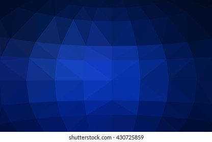 Dark blue polygonal illustration, which consist of triangles. Triangular design for your business. Creative geometric background in Origami style with gradient.