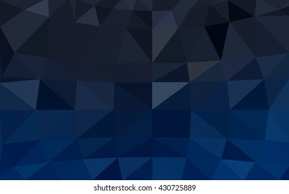Dark blue polygonal illustration, which consist of triangles. Triangular design for your business. Creative geometric background in Origami style with gradient.