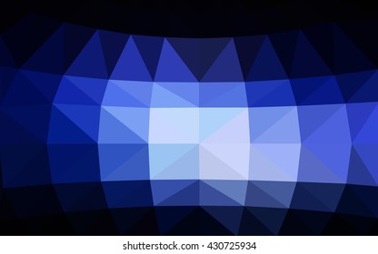 Dark blue polygonal illustration, which consist of triangles. Triangular design for your business. Creative geometric background in Origami style with gradient.