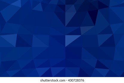 Dark blue polygonal illustration, which consist of triangles. Triangular design for your business. Creative geometric background in Origami style with gradient.
