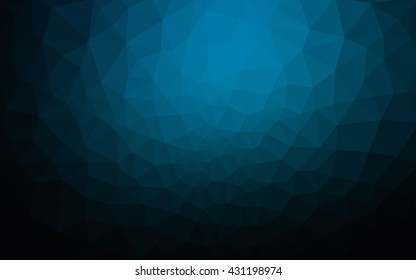 Dark blue polygonal illustration, which consist of triangles. Geometric background in Origami style with gradient. Triangular design for your business.