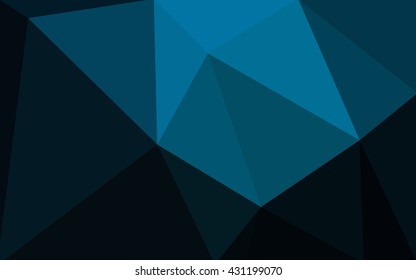 Dark blue polygonal illustration, which consist of triangles. Geometric background in Origami style with gradient. Triangular design for your business.