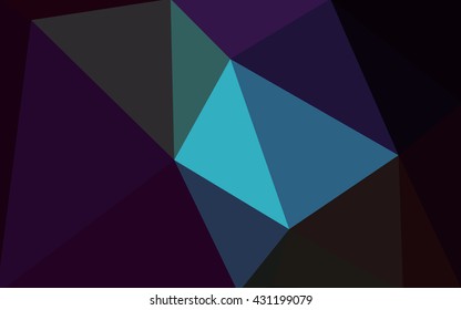 Dark blue polygonal illustration, which consist of triangles. Geometric background in Origami style with gradient. Triangular design for your business.