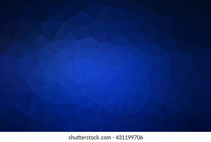 Dark blue polygonal illustration, which consist of triangles. Geometric background in Origami style with gradient. Triangular design for your business.