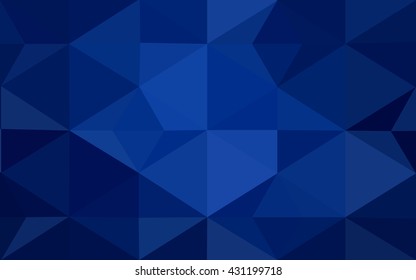 Dark blue polygonal illustration, which consist of triangles. Geometric background in Origami style with gradient. Triangular design for your business.