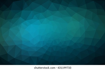 Dark blue polygonal illustration, which consist of triangles. Geometric background in Origami style with gradient. Triangular design for your business.