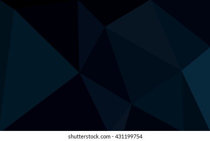 Dark blue polygonal illustration, which consist of triangles. Geometric background in Origami style with gradient. Triangular design for your business.