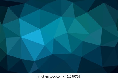 Dark blue polygonal illustration, which consist of triangles. Triangular design for your business. Creative geometric background in Origami style with gradient.