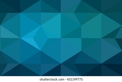 Dark blue polygonal illustration, which consist of triangles. Geometric background in Origami style with gradient. Triangular design for your business.
