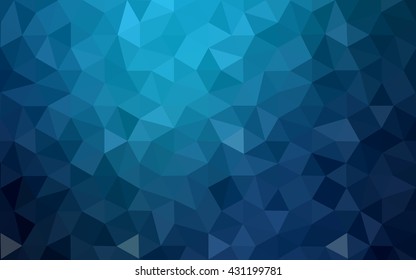 Dark blue polygonal illustration, which consist of triangles. Geometric background in Origami style with gradient. Triangular design for your business.