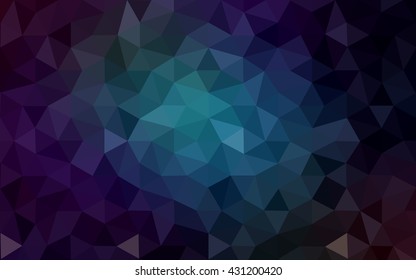 Dark blue polygonal illustration, which consist of triangles. Geometric background in Origami style with gradient. Triangular design for your business.