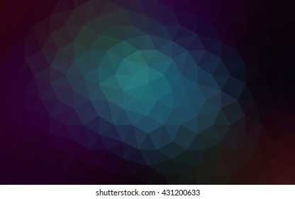 Dark blue polygonal illustration, which consist of triangles. Geometric background in Origami style with gradient. Triangular design for your business.