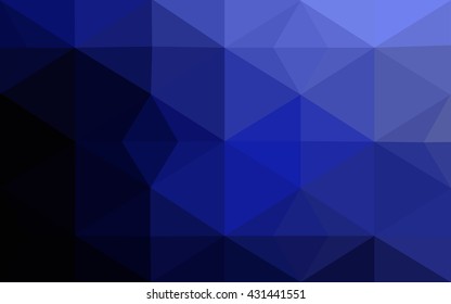 Dark blue polygonal illustration, which consist of triangles. Geometric background in Origami style with gradient. Triangular design for your business.