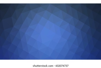 Dark blue polygonal illustration, which consist of triangles. Geometric background in Origami style with gradient. Triangular design for your business.