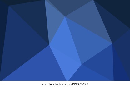 Dark blue polygonal illustration, which consist of triangles. Geometric background in Origami style with gradient. Triangular design for your business.