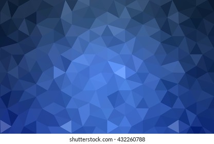 Dark blue polygonal illustration, which consist of triangles. Geometric background in Origami style with gradient. Triangular design for your business.