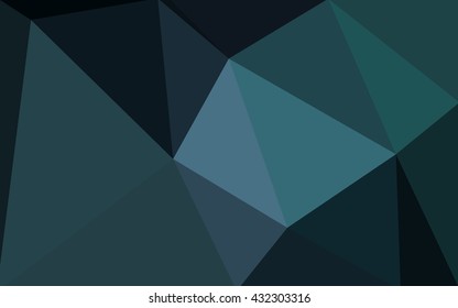 Dark blue polygonal illustration, which consist of triangles. Geometric background in Origami style with gradient. Triangular design for your business.