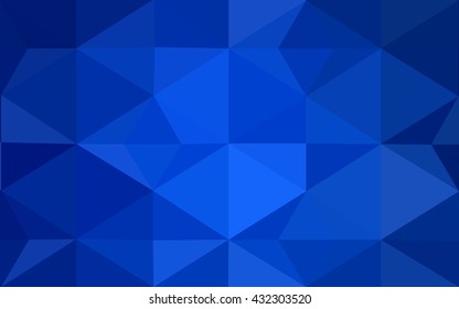 Dark blue polygonal illustration, which consist of triangles. Geometric background in Origami style with gradient. Triangular design for your business.