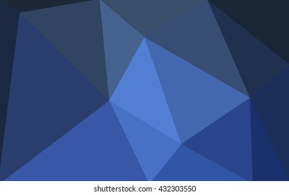Dark blue polygonal illustration, which consist of triangles. Geometric background in Origami style with gradient. Triangular design for your business.