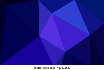 Dark blue polygonal illustration, which consist of triangles. Geometric background in Origami style with gradient. Triangular design for your business.