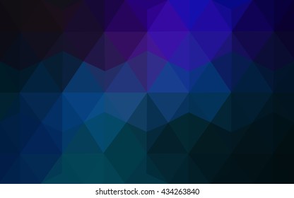 Dark blue polygonal illustration, which consist of triangles. Geometric background in Origami style with gradient. Triangular design for your business.