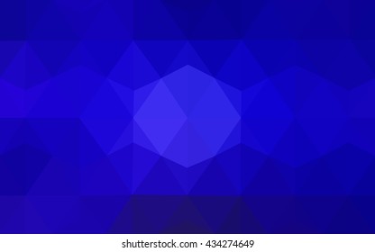 Dark blue polygonal illustration, which consist of triangles. Geometric background in Origami style with gradient. Triangular design for your business.