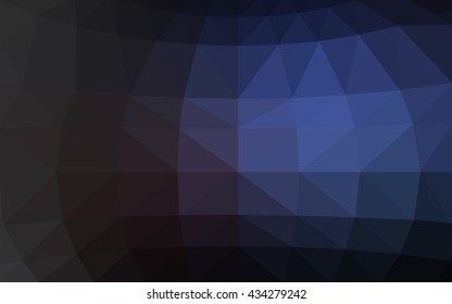 Dark blue polygonal illustration, which consist of triangles. Triangular design for your business. Creative geometric background in Origami style with gradient.