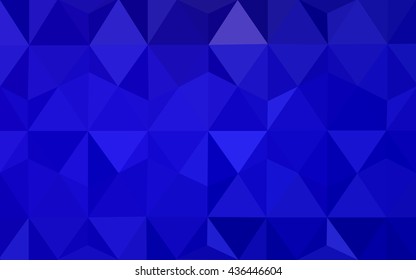 Dark blue polygonal illustration, which consist of triangles. Geometric background in Origami style with gradient. Triangular design for your business.