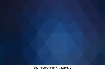 Dark blue polygonal illustration, which consist of triangles. Geometric background in Origami style with gradient. Triangular design for your business.