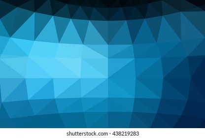 Dark blue polygonal illustration, which consist of triangles. Triangular design for your business. Creative geometric background in Origami style with gradient.