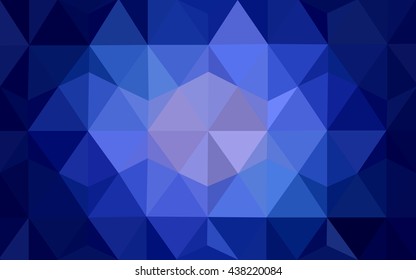 Dark blue polygonal illustration, which consist of triangles. Geometric background in Origami style with gradient. Triangular design for your business.