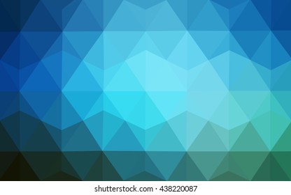 Dark blue polygonal illustration, which consist of triangles. Geometric background in Origami style with gradient. Triangular design for your business.