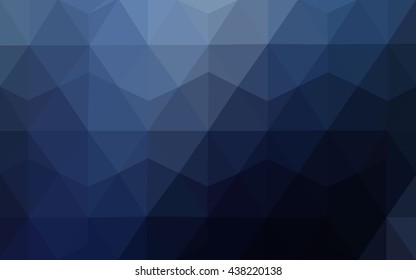 Dark blue polygonal illustration, which consist of triangles. Geometric background in Origami style with gradient. Triangular design for your business.