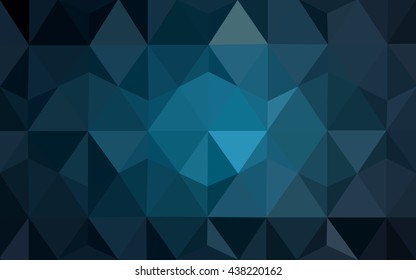 Dark blue polygonal illustration, which consist of triangles. Geometric background in Origami style with gradient. Triangular design for your business.