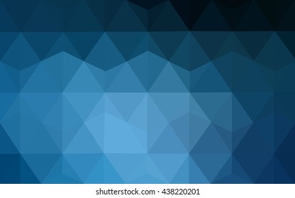 Dark blue polygonal illustration, which consist of triangles. Geometric background in Origami style with gradient. Triangular design for your business.