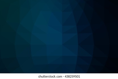 Dark blue polygonal illustration, which consist of triangles. Triangular design for your business. Creative geometric background in Origami style with gradient.