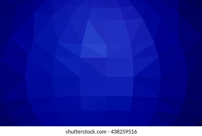 Dark blue polygonal illustration, which consist of triangles. Triangular design for your business. Creative geometric background in Origami style with gradient.