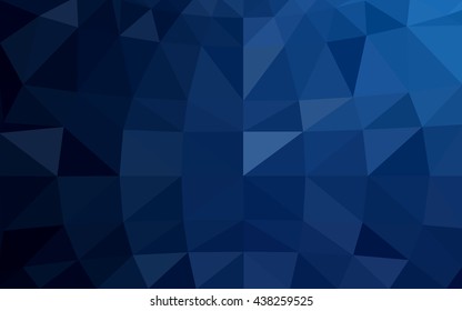 Dark blue polygonal illustration, which consist of triangles. Triangular design for your business. Creative geometric background in Origami style with gradient.