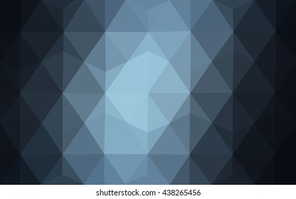 Dark blue polygonal illustration, which consist of triangles. Geometric background in Origami style with gradient. Triangular design for your business.