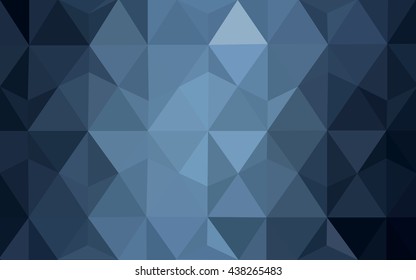 Dark blue polygonal illustration, which consist of triangles. Geometric background in Origami style with gradient. Triangular design for your business.