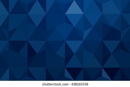 Dark blue polygonal illustration, which consist of triangles. Geometric background in Origami style with gradient. Triangular design for your business.