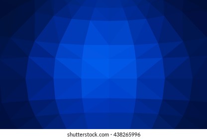 Dark blue polygonal illustration, which consist of triangles. Triangular design for your business. Creative geometric background in Origami style with gradient.