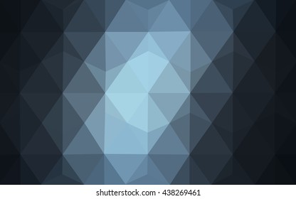 Dark blue polygonal illustration, which consist of triangles. Geometric background in Origami style with gradient. Triangular design for your business.