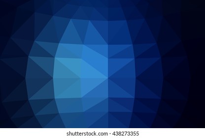 Dark blue polygonal illustration, which consist of triangles. Triangular design for your business. Creative geometric background in Origami style with gradient.