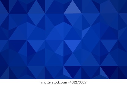 Dark blue polygonal illustration, which consist of triangles. Geometric background in Origami style with gradient. Triangular design for your business.