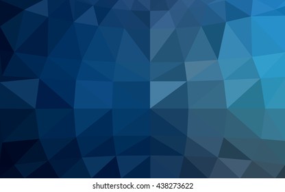 Dark blue polygonal illustration, which consist of triangles. Triangular design for your business. Creative geometric background in Origami style with gradient.