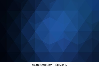 Dark blue polygonal illustration, which consist of triangles. Geometric background in Origami style with gradient. Triangular design for your business.