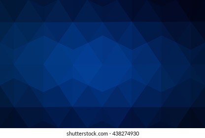 Dark blue polygonal illustration, which consist of triangles. Geometric background in Origami style with gradient. Triangular design for your business.