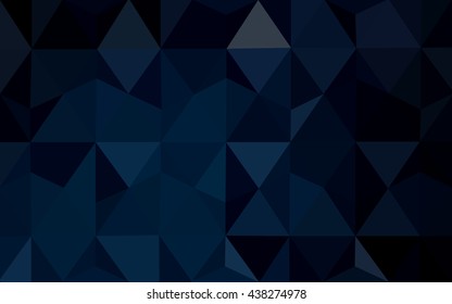 Dark blue polygonal illustration, which consist of triangles. Geometric background in Origami style with gradient. Triangular design for your business.